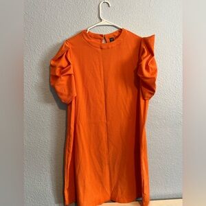SHEIN Orange Textured Top XL